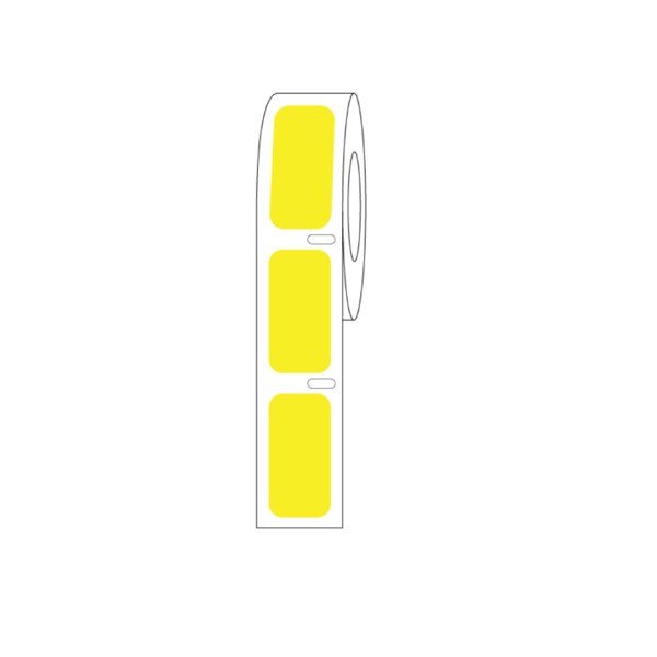 Direct Thermal Cryo Label 27x13mm for Cryogenic Vials Yellow Roll Form